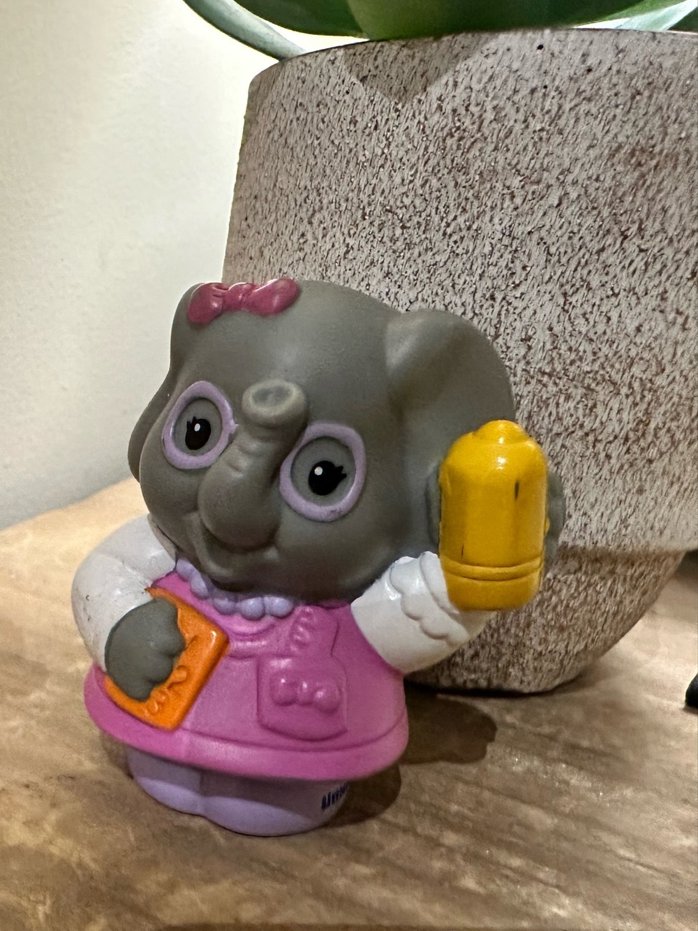 Fisher Price little people Animalville Pink and Gray Elephant Toy Figurine